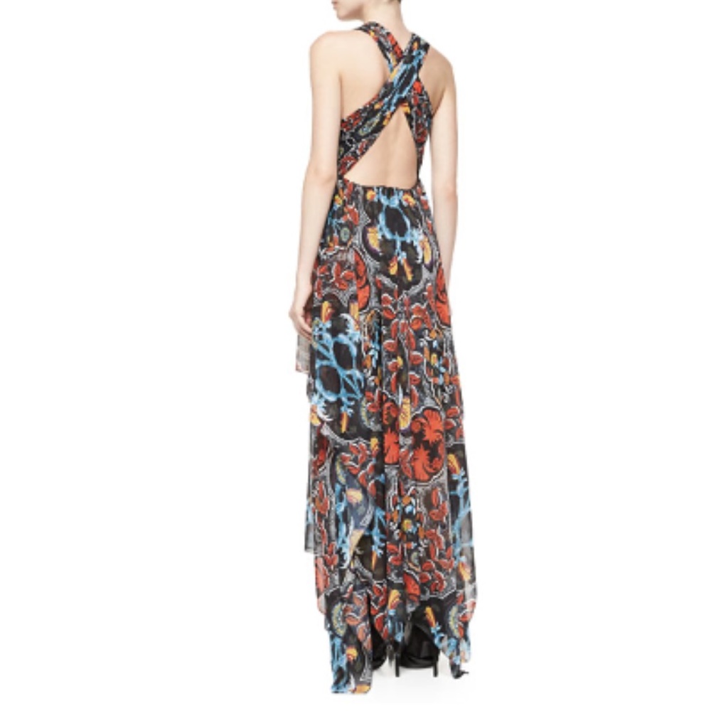 Alice + Olivia Kora Printed Goddess Handkerchief Dress - 12 - Picture 2 of 16